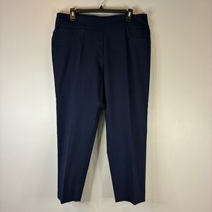 NWT Ruby Rd Navy Pull On Ankle Pants 16P Tailored Minimalist Workleisure Capsule
